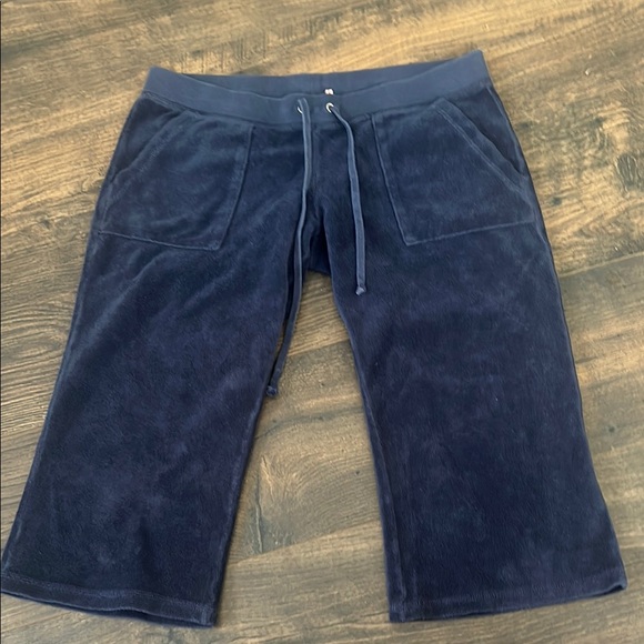 Juicy Couture Pants - Juicy Couture Dark Blue Terry Shorts